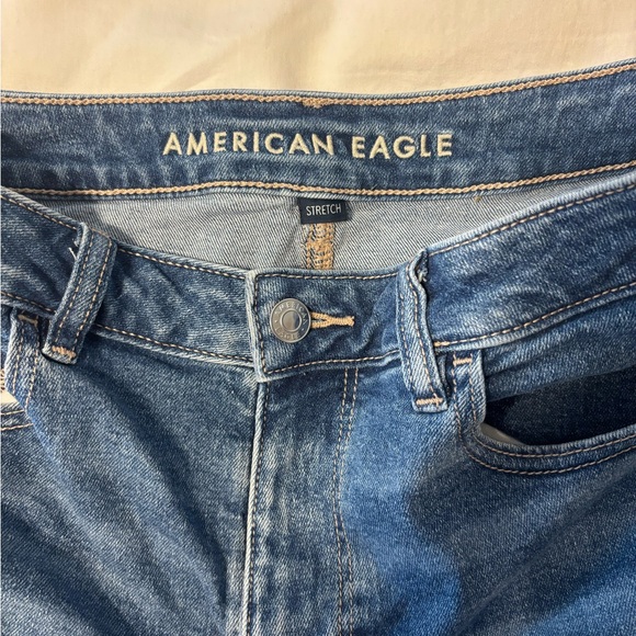 American Eagle Outfitters Dark Blue Jean Shorts - Picture 2 of 4